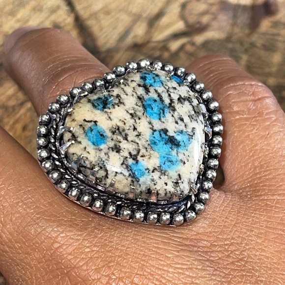 K2 Azurite Ring Size 8 - Picture 3 of 8